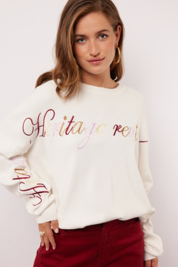 Fluresk Trui VERALINE KNIT SWEATER 25NVF01 011 OFF WHITE