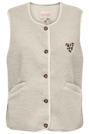 Only ONLBABY LIFE TEDDY VEST PNT CS 15335416 Birch/LEO HEART