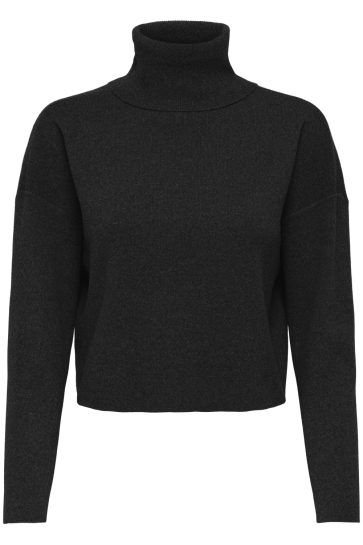 Only Trui ONLAMA LIFE LS RIB ROLLNECK CC KNT 15350404 BLACK
