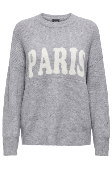 Only Trui ONLJERICO L/S PULLOVER KNT NOOS 15339731 Grey Melange/CD PARIS