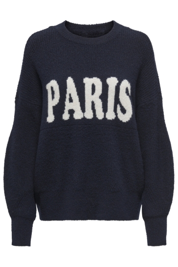 Only Trui ONLJERICO L/S PULLOVER KNT NOOS 15339731 Dark Navy/CD PARIS