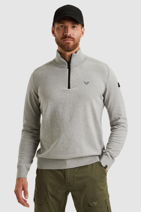 PME legend grijze heren trui | Model vooraanzicht