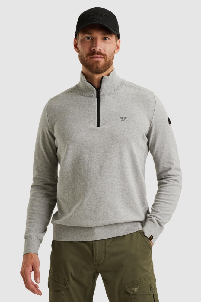 PME legend grijze heren trui | Model vooraanzicht