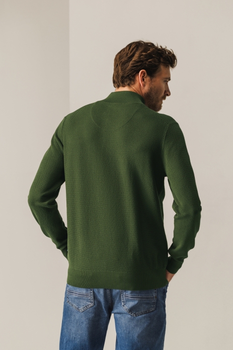 State of Art groene heren trui | Model achteraanzicht