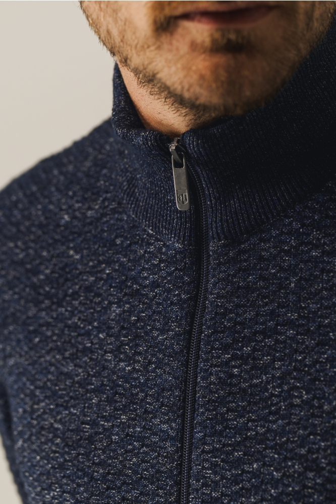 State of Art blauwe heren vest | Kleurstaal