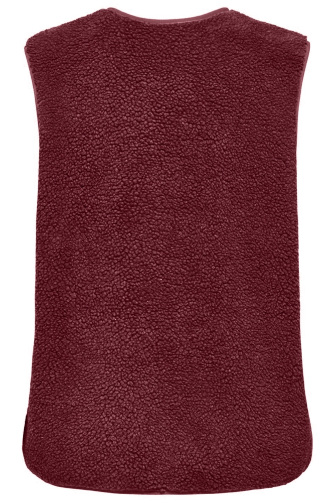 Only bordeaux dames gilet | Achteraanzicht