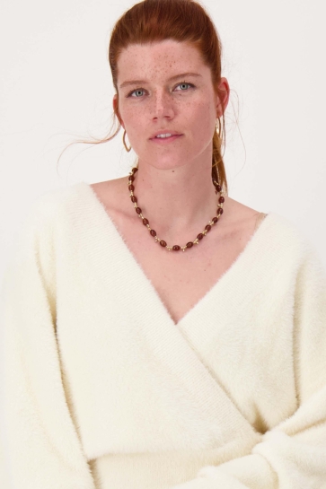 Zusss Trui WIKKEL TRUI IN FLUFFY GAREN 0305 078 OFF WHITE