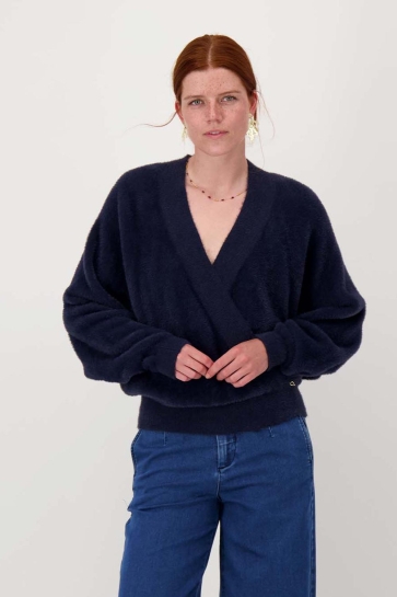 Zusss Trui WIKKEL TRUI IN FLUFFY GAREN 0305 078 NAVY