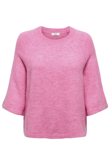 Jacqueline de Yong JDYELANORA 3/4 PULLOVER KNT NOOS 15370189 PINK COSMOS/MELANGE