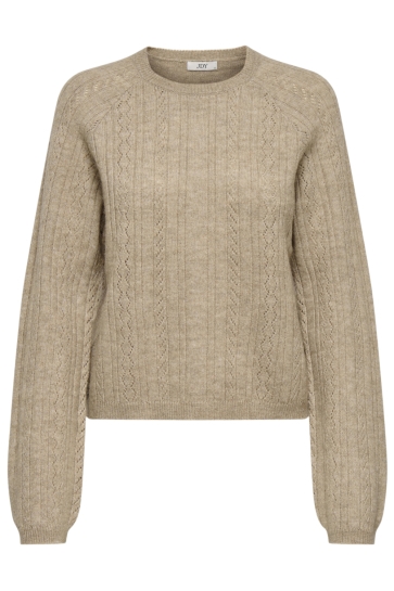 Jacqueline de Yong JDYAPRIL LIFE L/S O-NECK PULLOVER K 15363299 Silver Mink/MELANGE