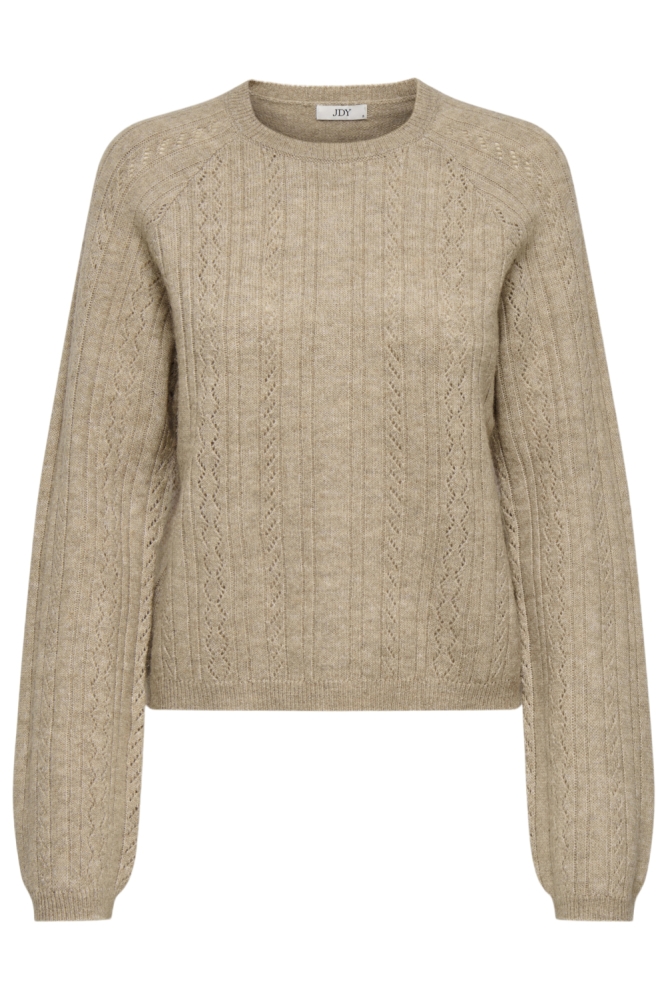 Jacqueline de Yong zand dames trui | Model vooraanzicht