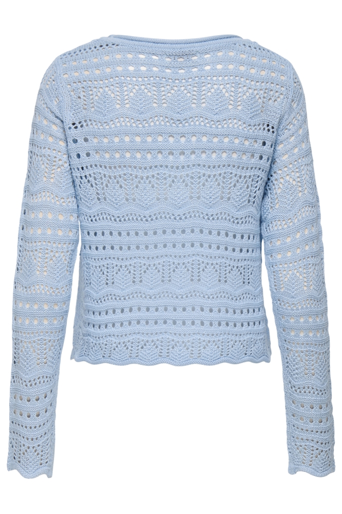 Jacqueline de Yong blauwe dames trui | Achteraanzicht