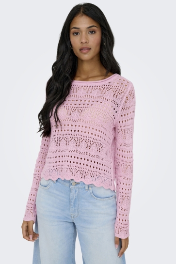 Jacqueline de Yong JDYSUN LAY L/S BOATNECK PULLOV. KNT 15287384 FRAGRANT LILAC