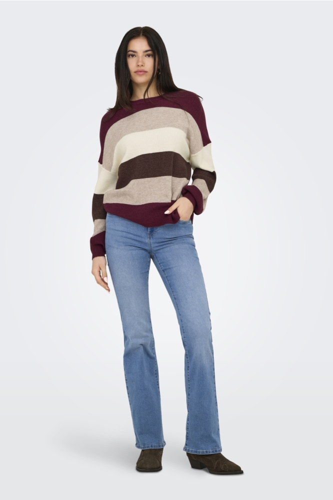 Only bordeaux dames trui | Model