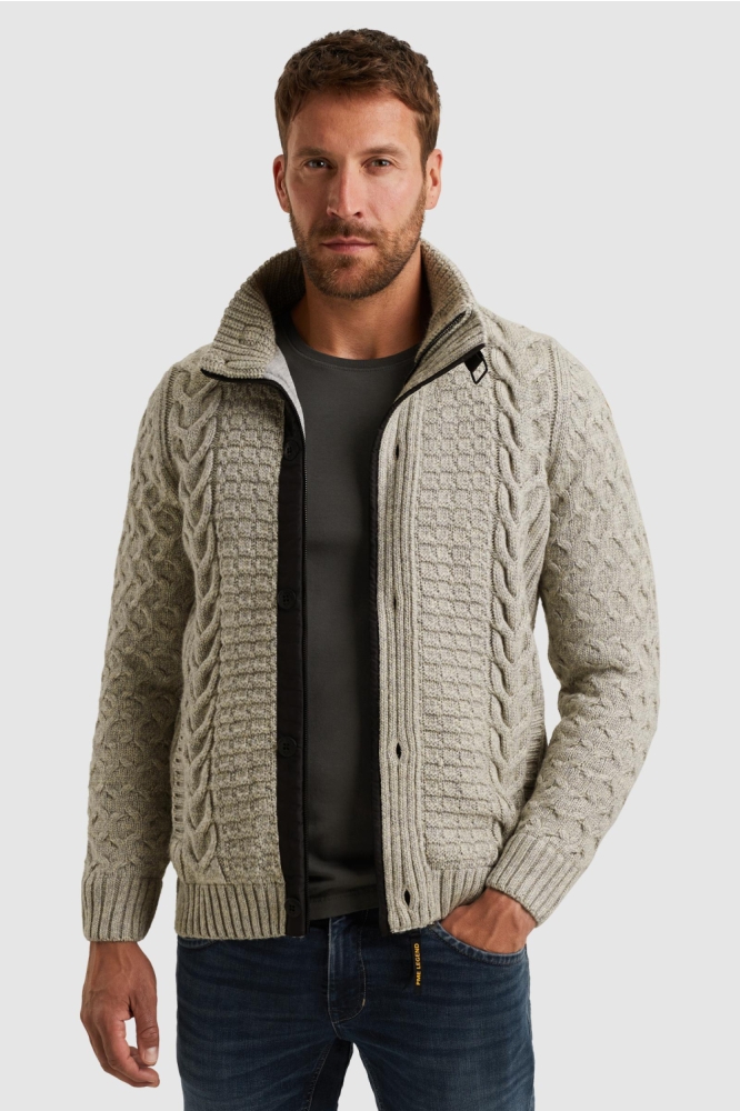PME legend grijze heren vest | Model vooraanzicht