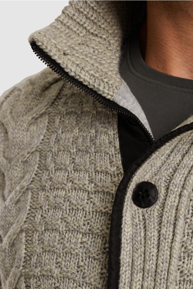 PME legend grijze heren vest | Close up