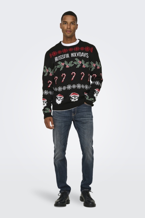 Only & Sons zwarte heren trui | Model