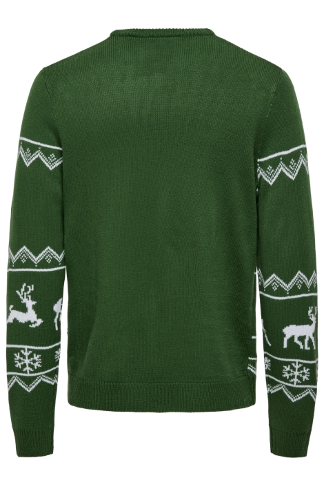 Only & Sons groene heren trui | Achteraanzicht
