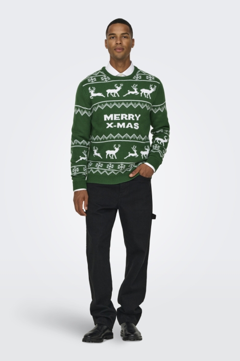 Only & Sons groene heren trui | Model