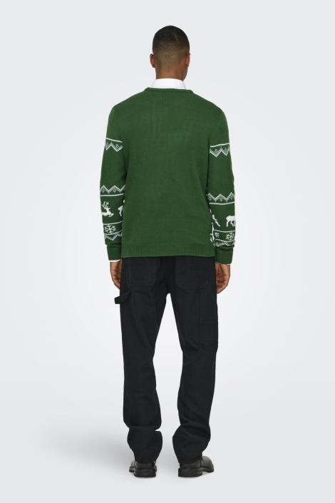 Only & Sons groene heren trui | Model