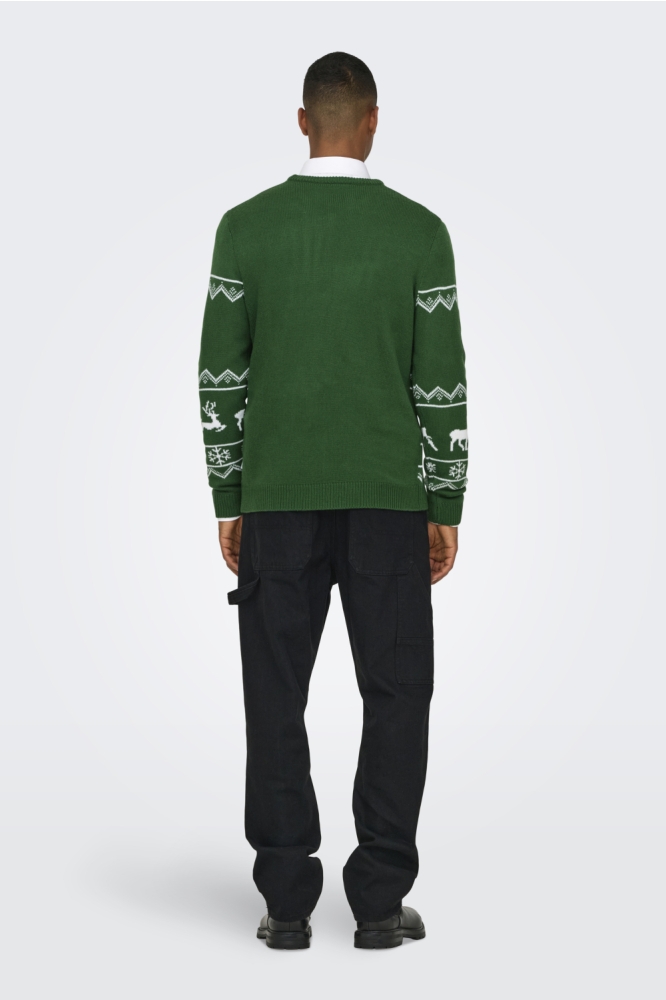 Only & Sons groene heren trui | Model