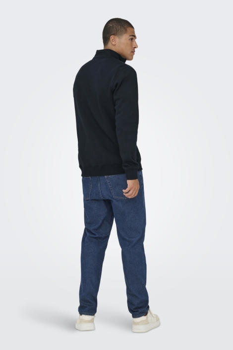 Only & Sons zwarte heren sweater | Vooraanzicht