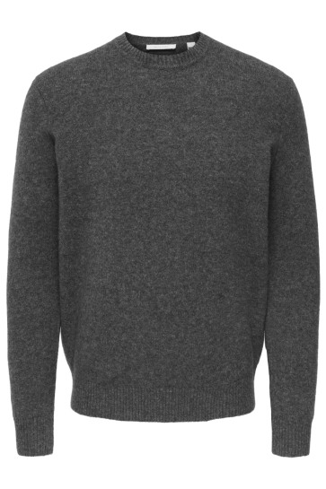 Only & Sons ONSRAY REG LS CREW KNIT FRML 22035025 DARK GREY MELANGE