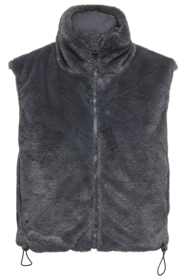 Only Vest ONLDANA FAUX FUR REV.WAISTCOAT OTW 15348986 BLACKENED PEARL