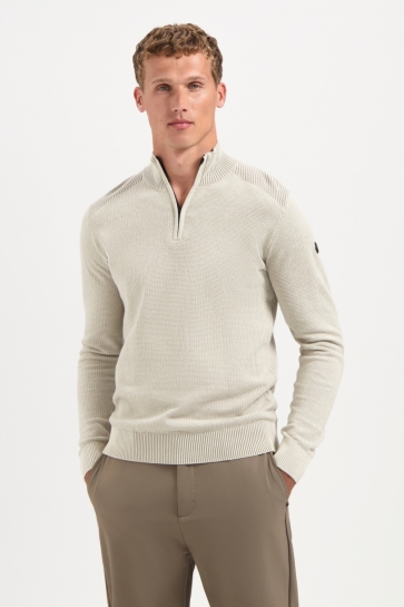 NO-EXCESS Trui TEXTURED HALF ZIP TRUI 29230813SN 013 KIT