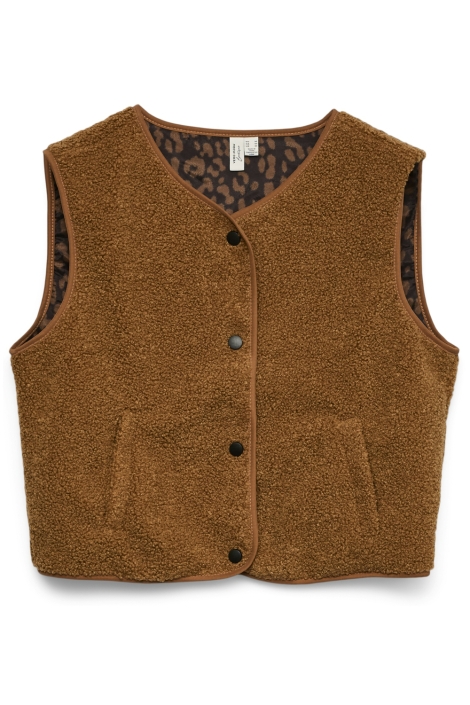Vero Moda camel dames gilet | Vooraanzicht