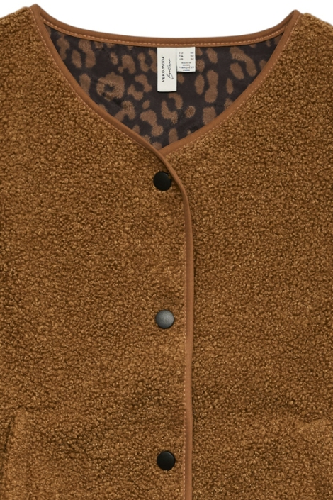 Vero Moda camel dames gilet | Close up