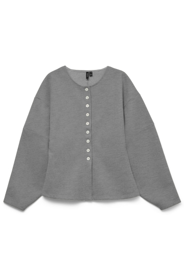 Vero Moda Vest VMKLEA LS O-NECK CARDIGAN JRS GA 10337221 MEDIUM GREY MELANGE