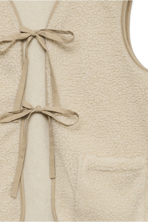 Vero Moda beige dames gilet | Close up