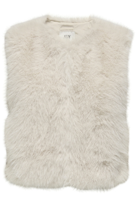 Jacqueline de Yong ecru dames gilet | Vooraanzicht
