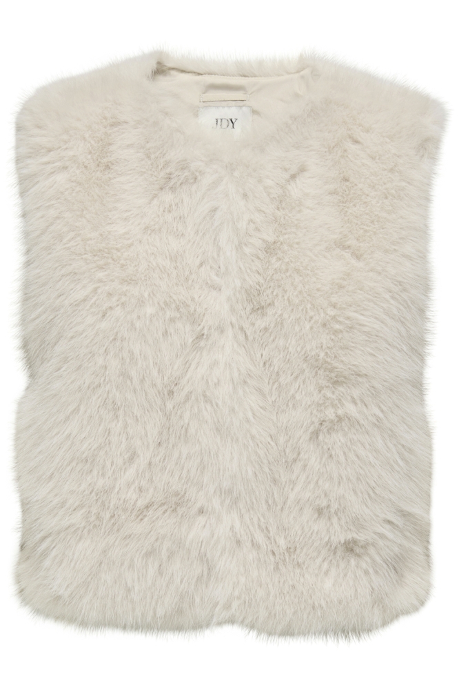 Jacqueline de Yong ecru dames gilet | Vooraanzicht