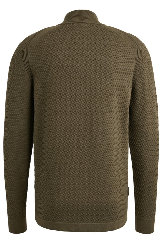 Cast Iron bruine heren trui | Achteraanzicht
