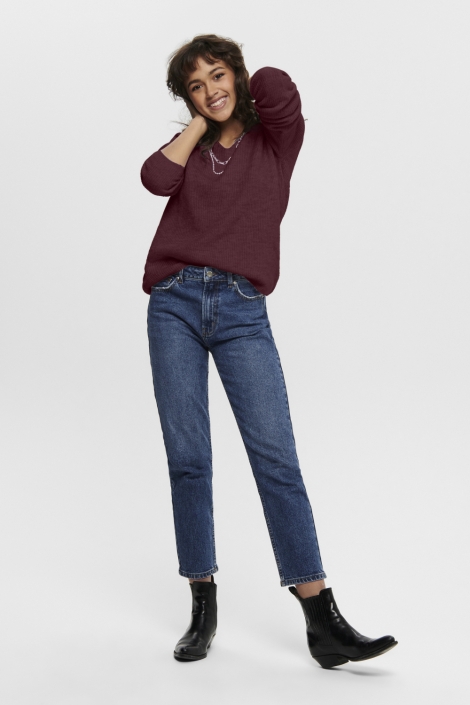 Only bordeaux dames trui | Model