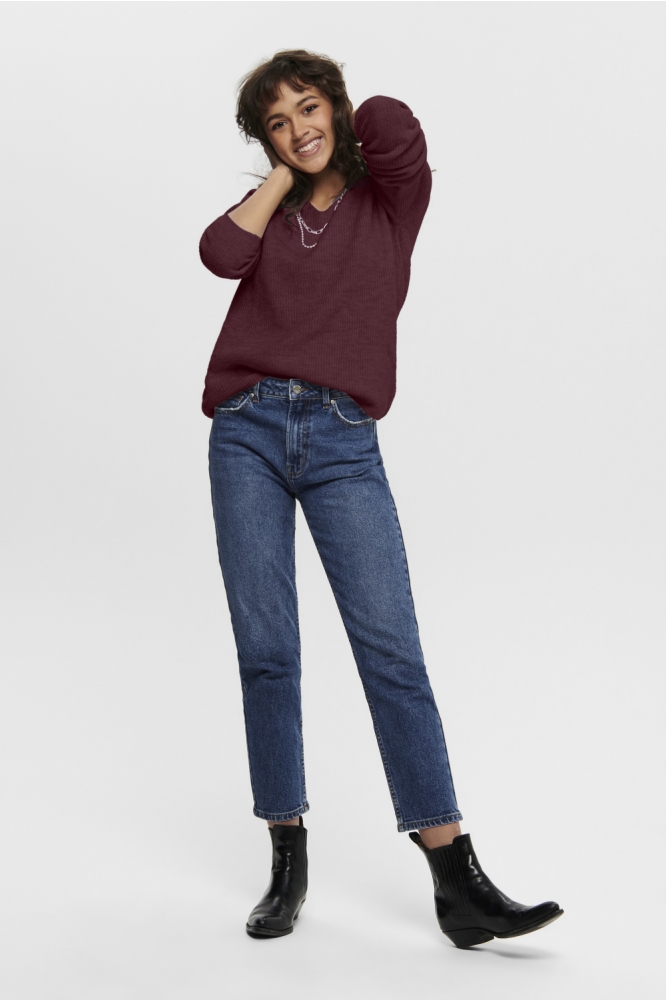 Only bordeaux dames trui | Model