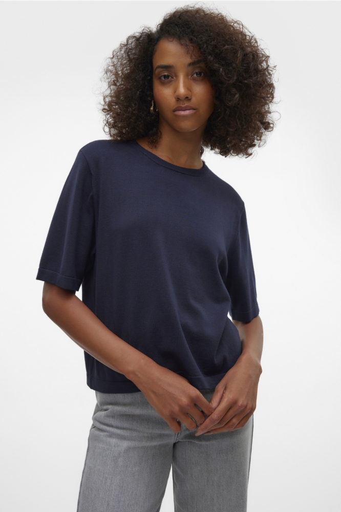 Vero Moda blauwe dames trui | Model vooraanzicht