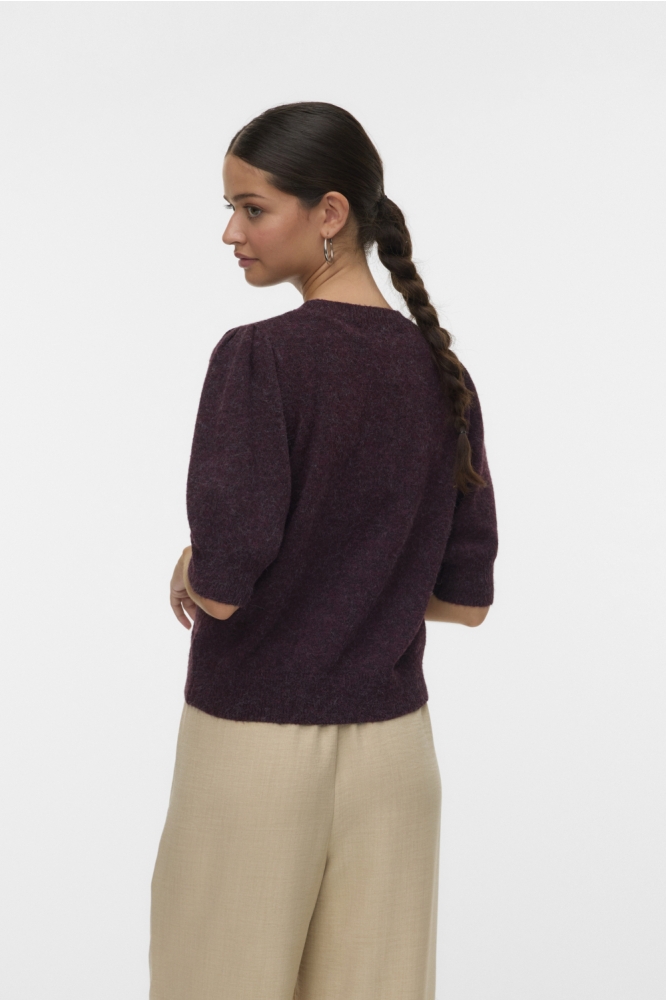 Vero Moda bordeaux dames trui | Model achteraanzicht