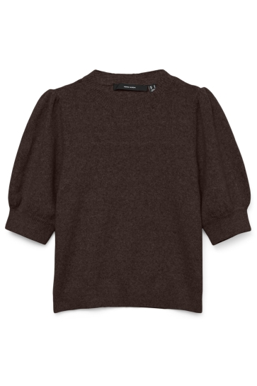 Vero Moda Trui VMDOFFY 2/4 O-NECK PULLOVER GA NOOS 10278313 Chocolate Torte Melange