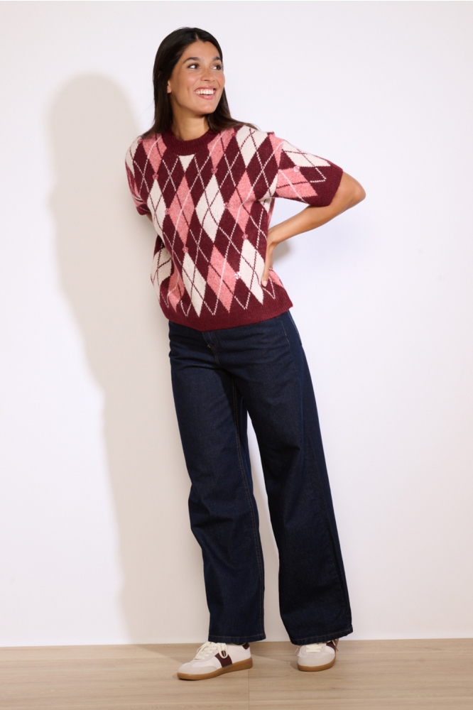 LolaLiza bordeaux dames trui | Model