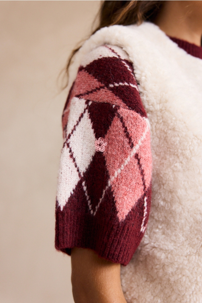 LolaLiza bordeaux dames trui | Close up