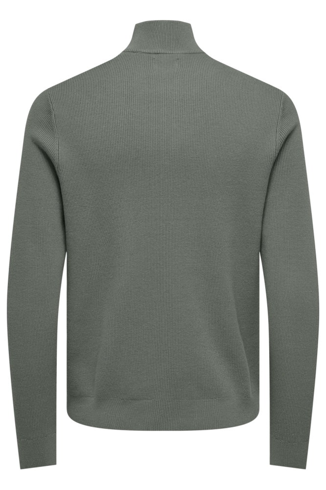 Only & Sons groene heren trui | Achteraanzicht