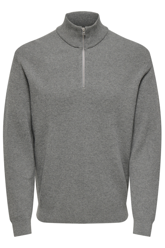 Only & Sons grijze heren trui | Vooraanzicht