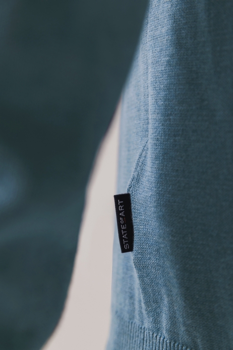 State of Art blauwe heren trui | Close up