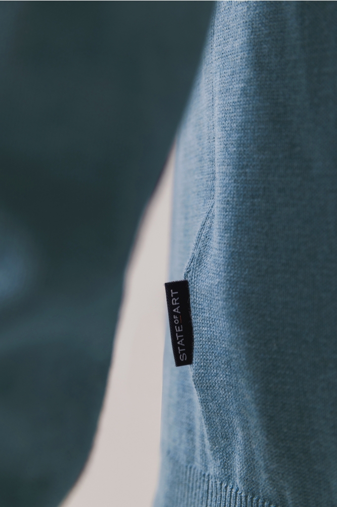 State of Art blauwe heren trui | Close up
