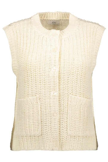 Jacqueline de Yong JDYMABEL S/L O-NECK BUTTON VEST KNT 15359417 Birch