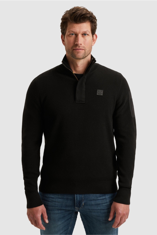 PME legend zwarte heren trui | Model vooraanzicht