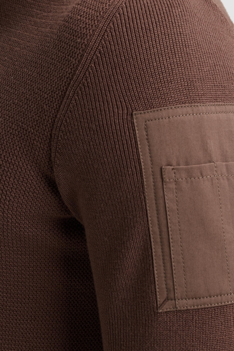 PME legend bruine heren trui | Close up